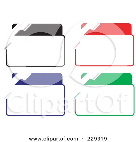 Royalty-Free (RF) Clipart Illustration of a Digital Collage Of Colorful Phone Contact Labels by patrimonio