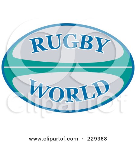 Royalty-Free (RF) Clipart Illustration of a Rugby 2011 Icon - 4 by patrimonio