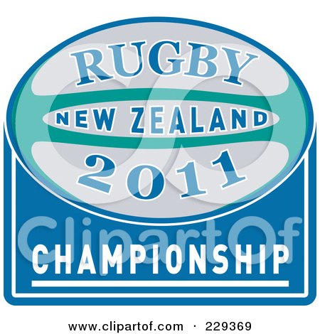 Royalty-Free (RF) Clipart Illustration of a Rugby 2011 Icon - 2 by patrimonio