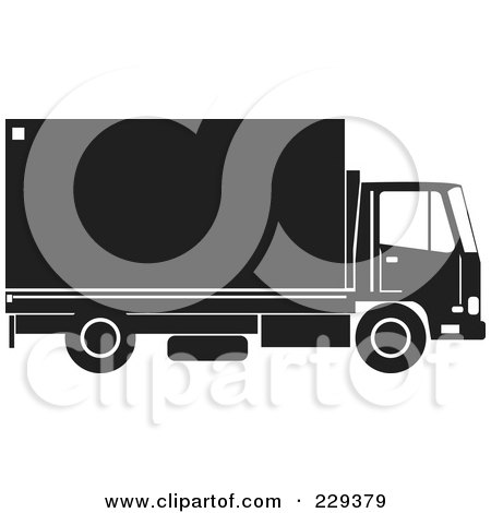 Royalty-Free (RF) Clipart Illustration of a Delivery Truck Logo - 3 by patrimonio