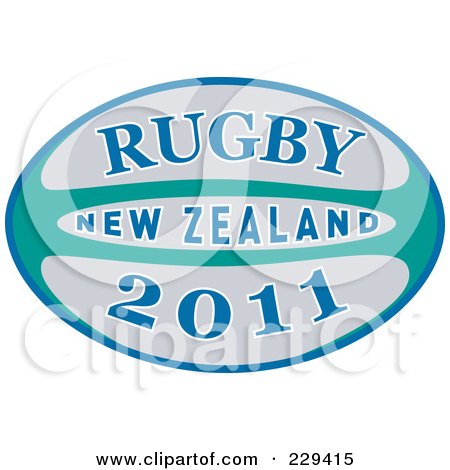 Royalty-Free (RF) Clipart Illustration of a Rugby 2011 Icon - 3 by patrimonio