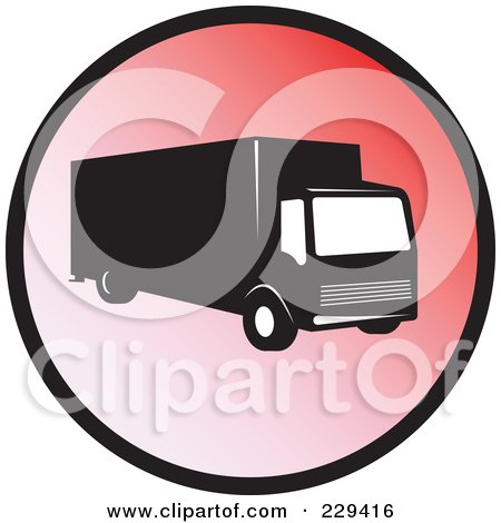 Royalty-Free (RF) Clipart Illustration of a Delivery Truck Logo - 1 by patrimonio