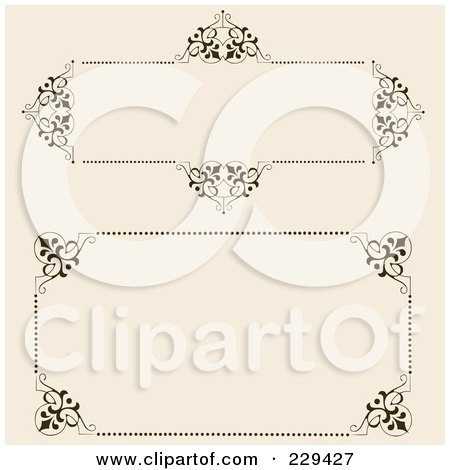 Royalty-Free (RF) Clipart Illustration of a Digital Collage Of Ornate Frames - 1 by BestVector
