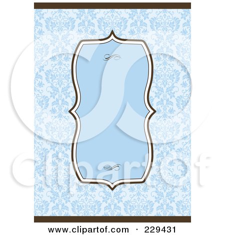 Royalty-Free (RF) Clipart Illustration of an Ornate Frame On An Invitation - 2 by BestVector