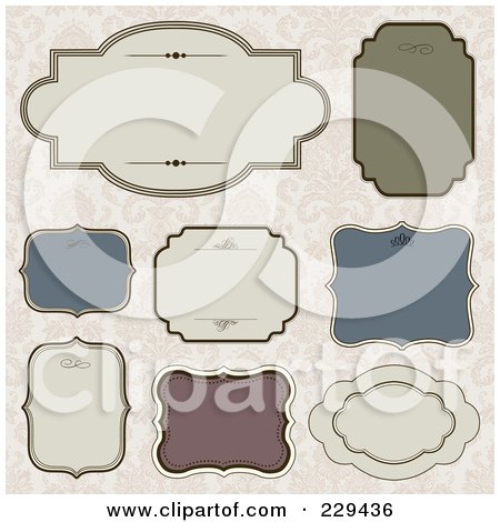 Royalty-Free (RF) Clipart Illustration of a Digital Collage Of Ornate Frames With Copyspace - 2 by BestVector