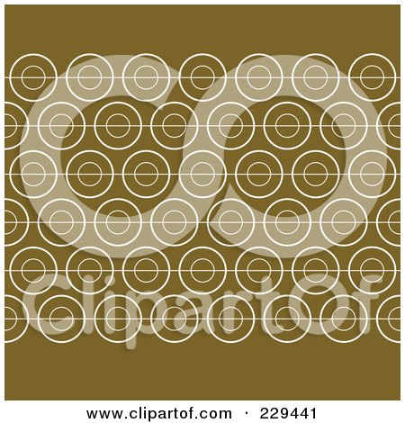 Royalty-Free (RF) Clipart Illustration of a Seamless Background Pattern Of Circles On Brown by BestVector
