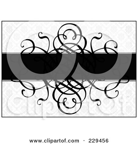 Royalty-Free (RF) Clipart Illustration of a Swirl Invitation Background - 1 by BestVector