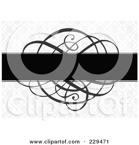 Royalty-Free (RF) Clipart Illustration of a Swirl Invitation Background - 2 by BestVector