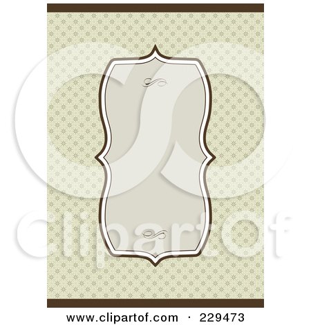 Royalty-Free (RF) Clipart Illustration of an Ornate Frame On An Invitation - 4 by BestVector