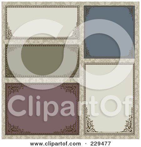 Royalty-Free (RF) Clipart Illustration of a Digital Collage Of Ornate Frames With Copyspace - 5 by BestVector