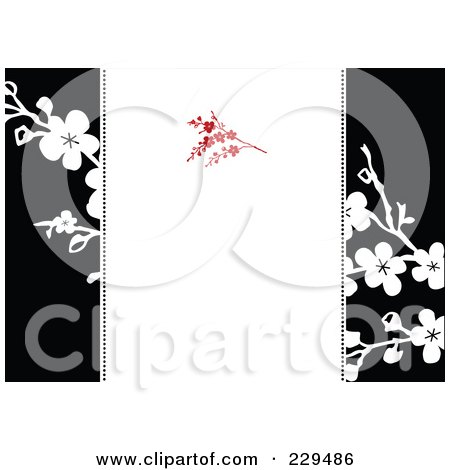 Royalty-Free (RF) Clipart Illustration of a Blossom Invitation Background - 2 by BestVector