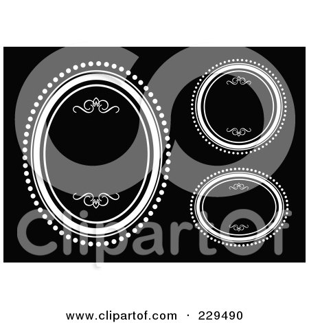 Royalty-Free (RF) Clipart Illustration of a Digital Collage Of Ornate Frames - 3 by BestVector