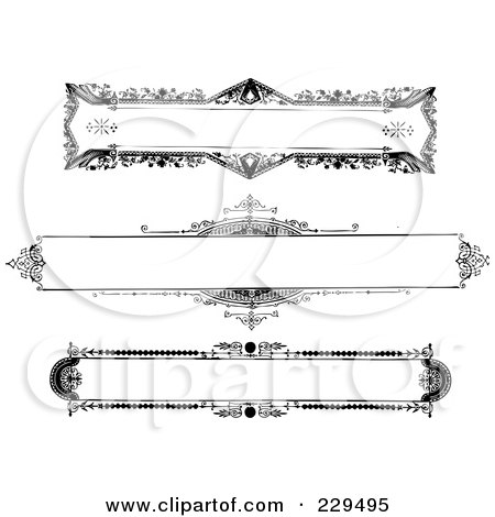 Royalty-Free (RF) Clipart Illustration of a Digital Collage Of Ornate Frames - 2 by BestVector