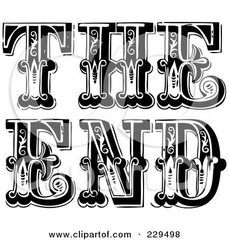 Royalty-Free (RF) Clipart Illustration of Vintage THE END Text by BestVector