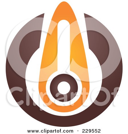 Royalty-Free (RF) Clipart Illustration of an Abstract Brown And Orange Logo Icon - 8 by Qiun