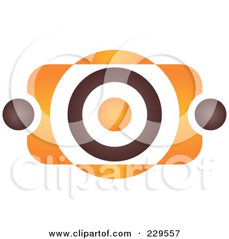 Royalty-Free (RF) Clipart Illustration of an Abstract Brown And Orange Logo Icon - 5 by Qiun