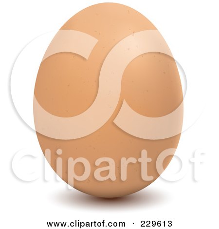 Royalty-Free (RF) Clipart Illustration of a Brown Egg by Qiun