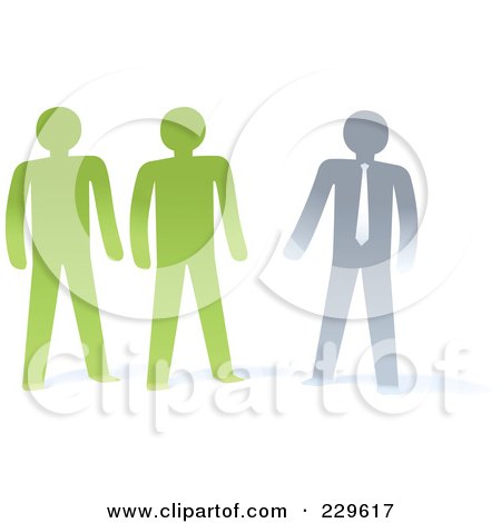 Royalty-Free (RF) Clipart Illustration of Paper People And A Manager by Qiun