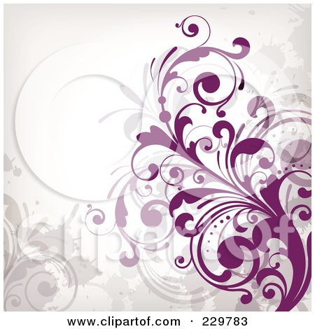 Royalty-Free (RF) Clipart Illustration of a Flourish Background On Off White - 6 by OnFocusMedia