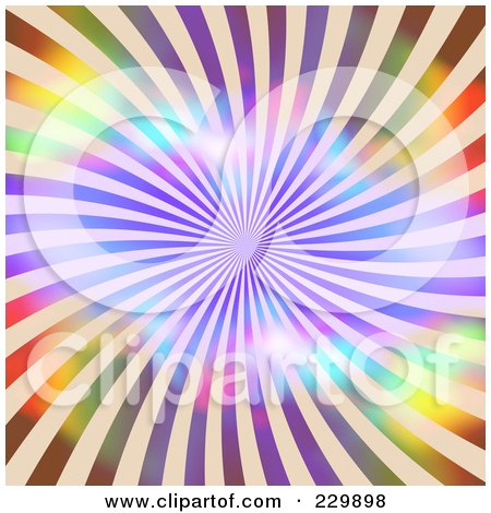 Royalty-Free (RF) Clipart Illustration of a Vibrant Swirling Burst Background by Arena Creative