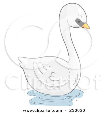 Royalty-Free (RF) Clipart Illustration of a Cute Mute Swan by BNP Design Studio