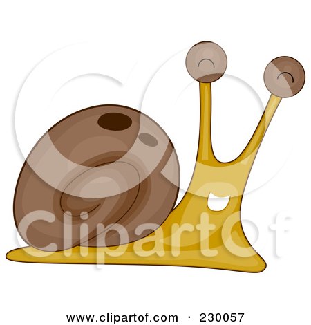 Royalty-Free (RF) Clipart Illustration of a Jolly Snail by BNP Design Studio