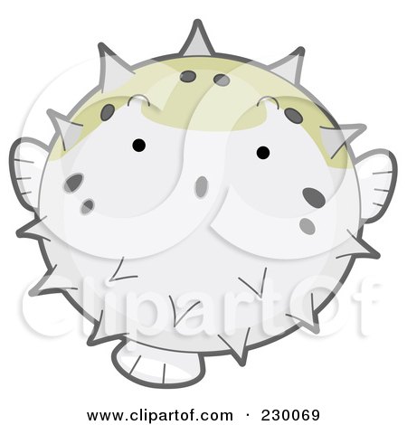 Royalty-Free (RF) Clipart Illustration of a Cute Puffer Fish by BNP Design Studio