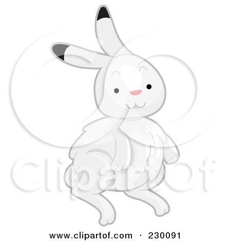 Royalty-Free (RF) Clipart Illustration of a Cute Arctic Rabbit by BNP Design Studio