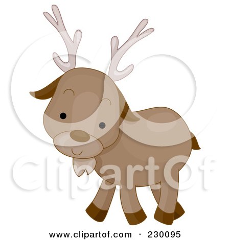 Royalty-Free (RF) Clipart Illustration of a Cute Caribou by BNP Design Studio