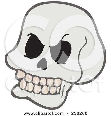 Royalty-Free (RF) Clipart Illustration of a Skull by visekart