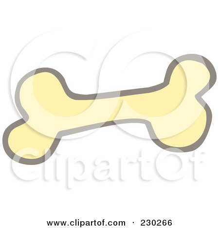 Royalty-Free (RF) Clipart Illustration of a Bone by visekart