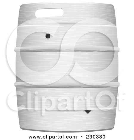 Royalty-Free (RF) Clipart Illustration of a Metal Beer Keg Barrel by michaeltravers
