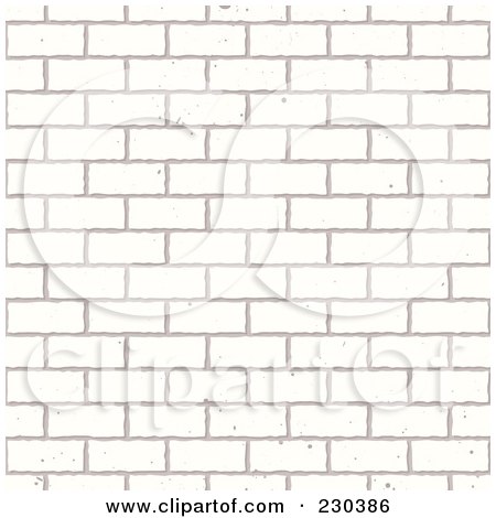 Royalty-Free (RF) Clipart Illustration of a Seamless Background Of A White Brick Wall by michaeltravers