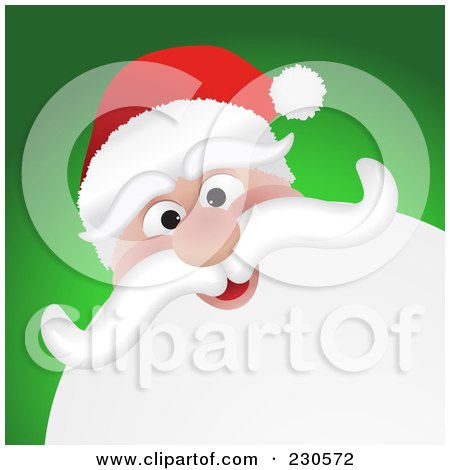Royalty-Free (RF) Clipart Illustration of Santa Smiling, With A Big Beard by KJ Pargeter