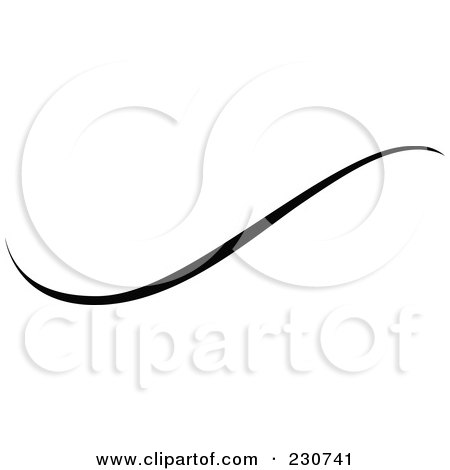 Royalty-Free (RF) Clipart Illustration of a Black And White Swirl Design - Version 1 by BestVector