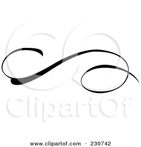 Royalty-Free (RF) Clipart Illustration of a Black And White Swirl Design - Version 2 by BestVector
