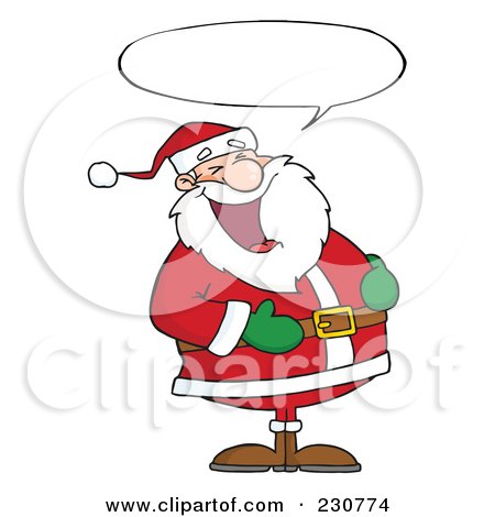 Royalty-Free (RF) Clipart Illustration of Santa Laughing - 2 by Hit Toon