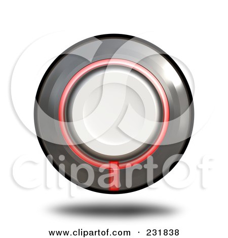 Royalty-Free (RF) Clipart Illustration of a 3d Power Button With A Shadow by Arena Creative