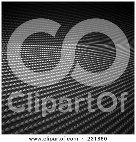 Royalty-Free (RF) Clipart Illustration of a Carbon Fiber Background With A Curve Perspective - 1 by Arena Creative