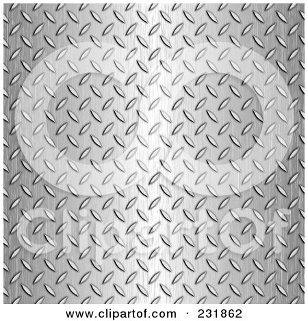 Royalty-Free (RF) Clipart Illustration of a Diamond Plate Texture Background - 2 by Arena Creative