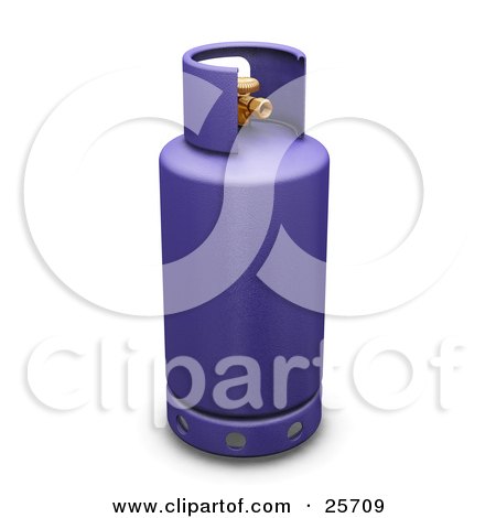 Clipart Illustration of a Purple Butane Gas Tank by KJ Pargeter
