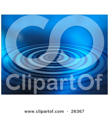 Clipart Illustration of a Background of Dark and Light Blue Rippling Water by KJ Pargeter