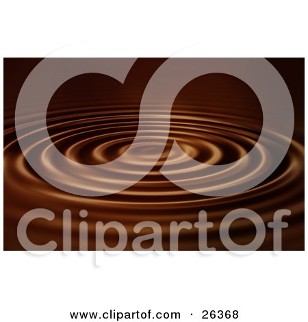 Clipart Illustration of a Background of Rippling Brown Chocolate or Water by KJ Pargeter
