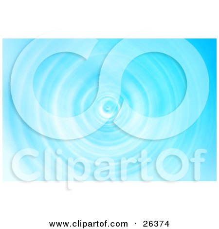 Clipart Illustration of a Background of Rippling Blue Water Twisting Downwards by KJ Pargeter