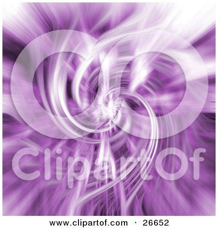 Clipart Illustration of a Purple Background With White Swirls Twisting In A Vortex by KJ Pargeter