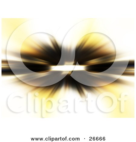 Clipart Illustration of Black And Yellow Light Bursting From A Bright Center by KJ Pargeter