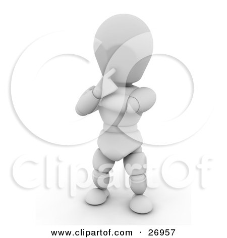 Clipart Illustration of a White Character Trying To Remember Something That They Forgot by KJ Pargeter