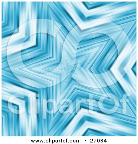 Clipart Illustration of a Blue Background With Repeating Stars by KJ Pargeter