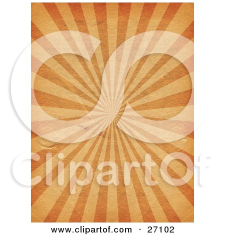 Clipart Illustration of a Textured Orange Bursting Background by KJ Pargeter