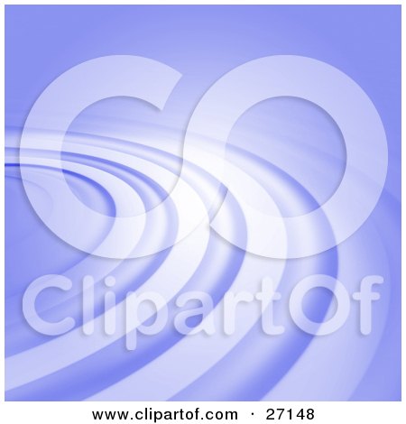 Clipart Illustration of a Pastel Purple Background Of Rippling Circles by KJ Pargeter